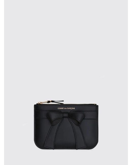 Comme des Garçons Black Leather Bow Wallet Comme Des Garçons for men