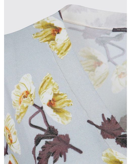 In bed with You Blue Floral Cotton Blend Cardigan