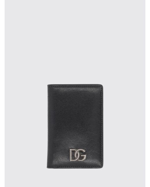 Dolce & Gabbana White Dolce &Amp Gabbana Dg Leather Credit Card Holder for men