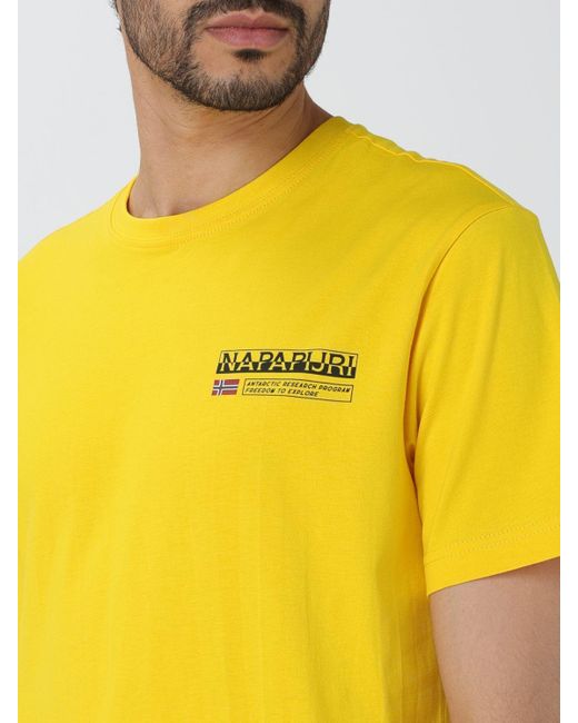 Napapijri Yellow T-shirt for men