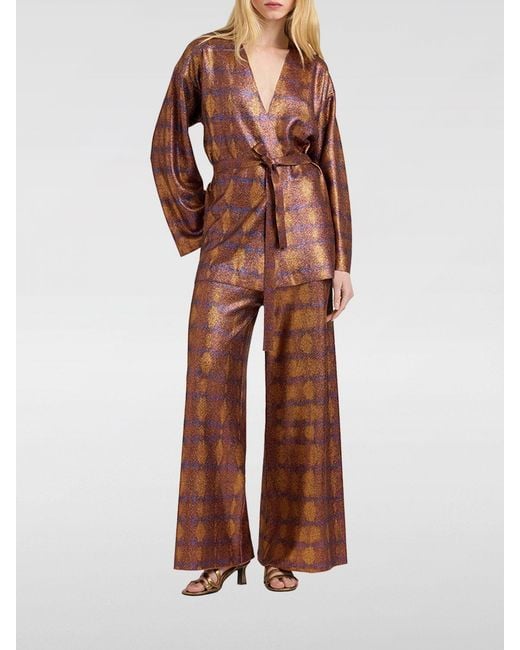 Momoní Brown Momon&Igrave Abstract Print Robe-Style Cardigan