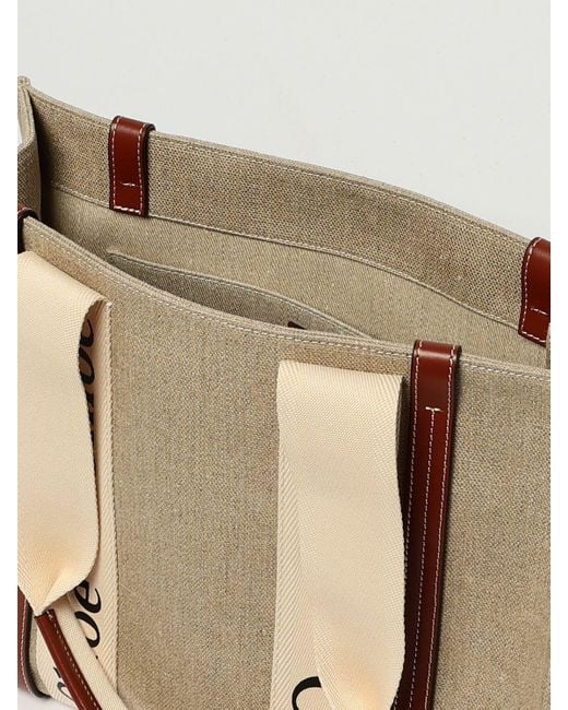 Borsa Woody di Chloé in Natural
