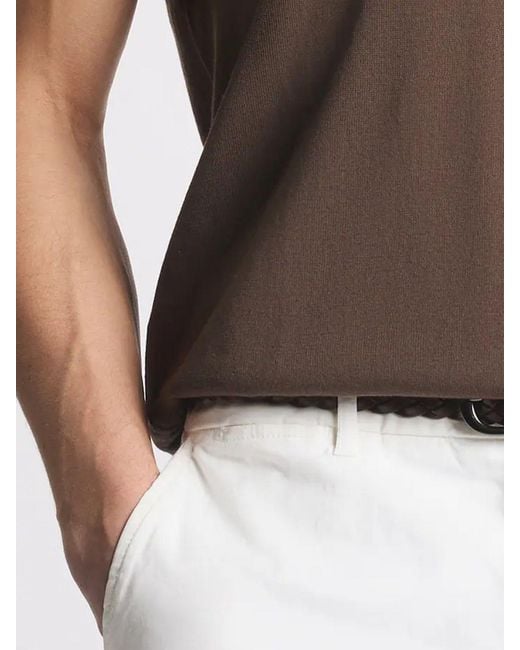 Fay Brown Cotton Crew Neck Pullover for men