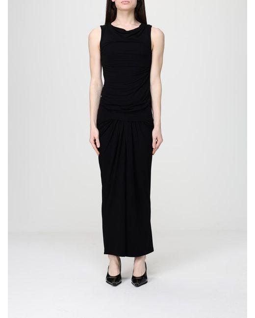 Entire studios Black Jersey Midi Dress