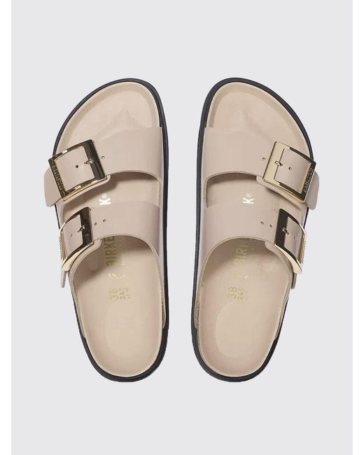 Birkenstock White Arizona Droplet Buckle Sandals