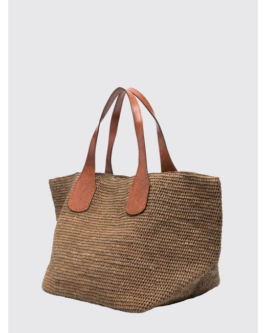 IBELIV Brown Tokyo Ii Raffia Bag