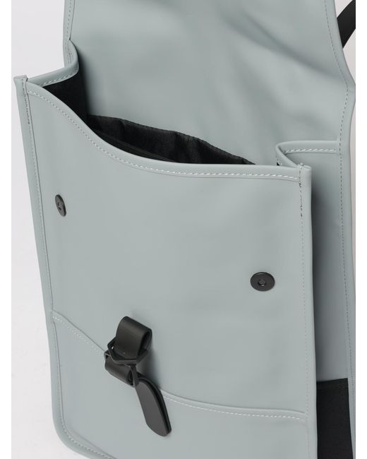 Rains Gray Puffed Mini Backpack for men