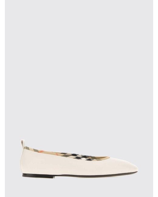 Burberry Natural Robin Round Toe Ballet Flats