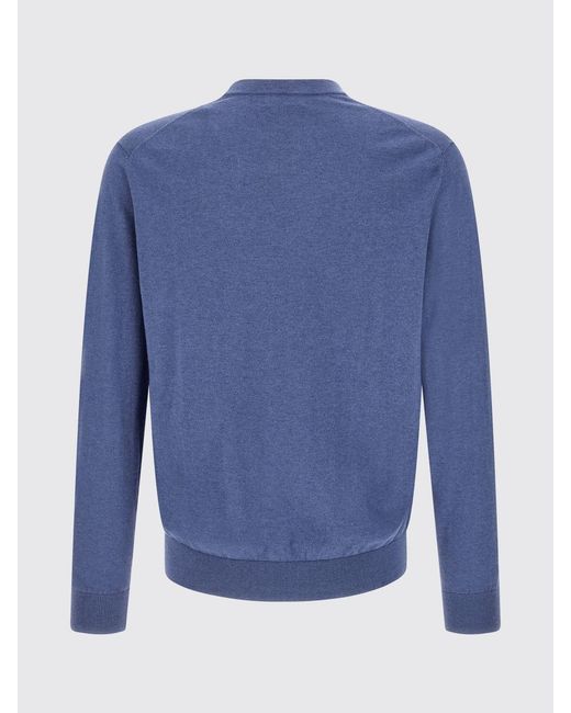 Ballantyne Rautenmuster-Cardigan Aus Baumwolle Und Kaschmir in Blue für Herren