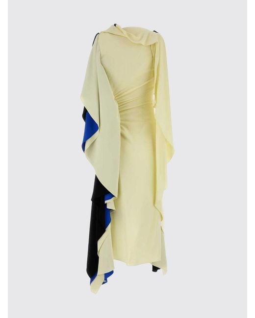 Loewe Blue Asymmetric Viscose Dress