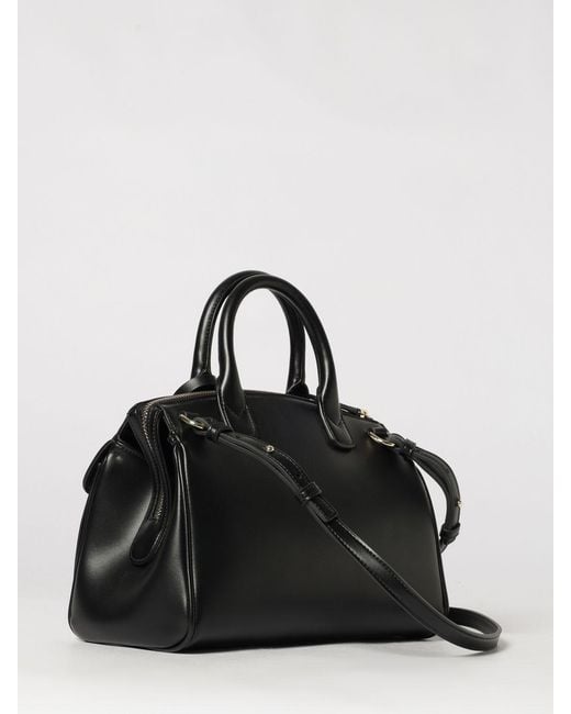 ARMANI EXCHANGE Black Handheld Faux Leather Boston Bag