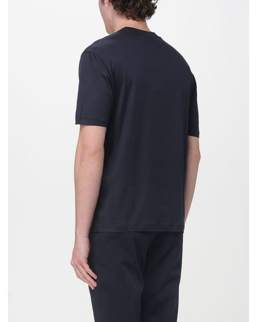 Emporio Armani Blue Basic Cotton Blend T-Shirt for men