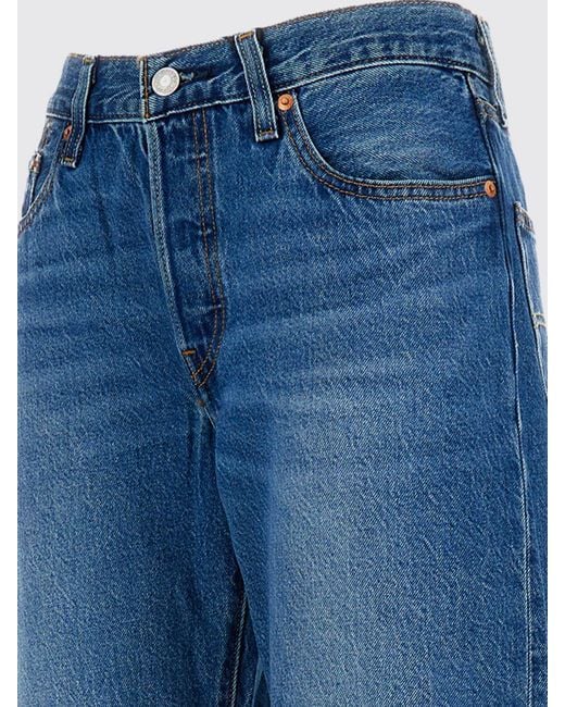 Levi's Blue 501 Straight Denim Jeans