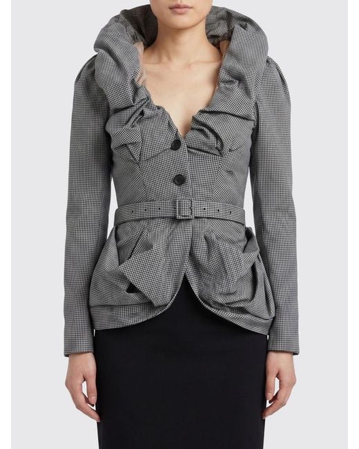 Vivienne Westwood Gray Cotton Blazer With Belt