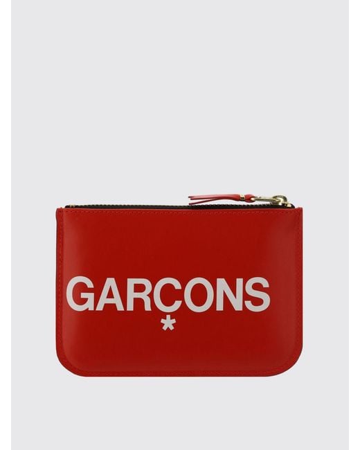 Comme des Garçons Red Leather Coin Purse for men