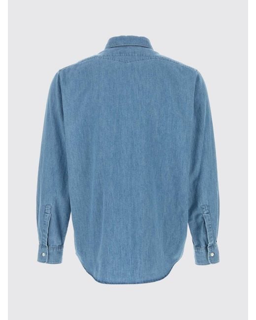 Jil Sander Blue Cotton Shirt for men