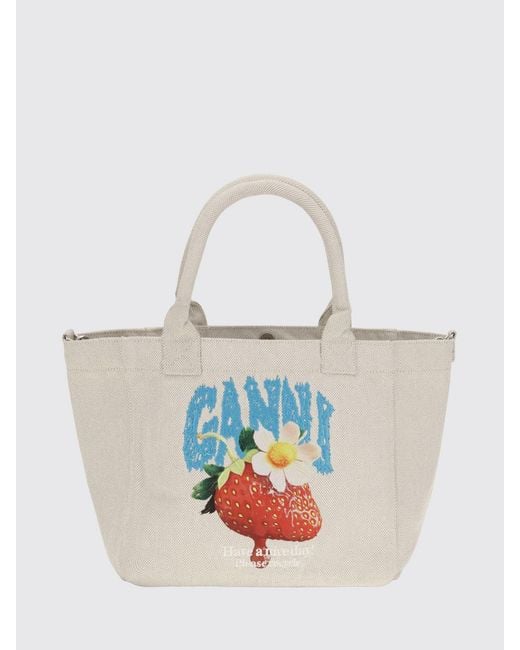 Ganni White Shoulder Bag
