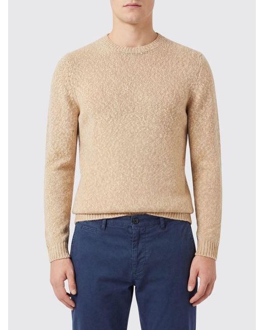 Zanone Blue Cotton Crew Neck Sweater for men