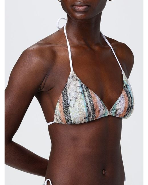 Missoni Multicolor Striped Sequin Bikini Swimsuit
