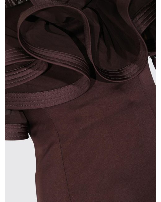 Elisabetta Franchi Brown Mini Dress