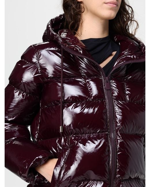 Pinko Red Hooded Down Jacket
