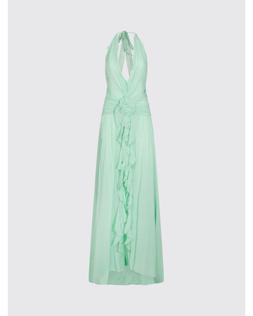 Blumarine Green Viscose Long Dress