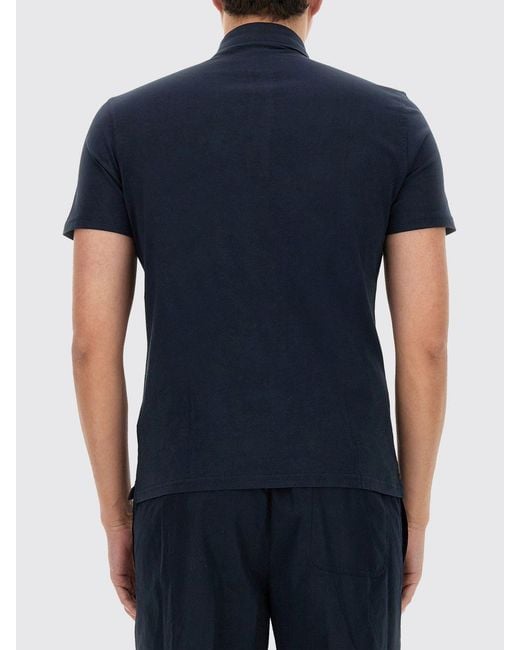 Aspesi Blue Cotton Polo Shirt for men