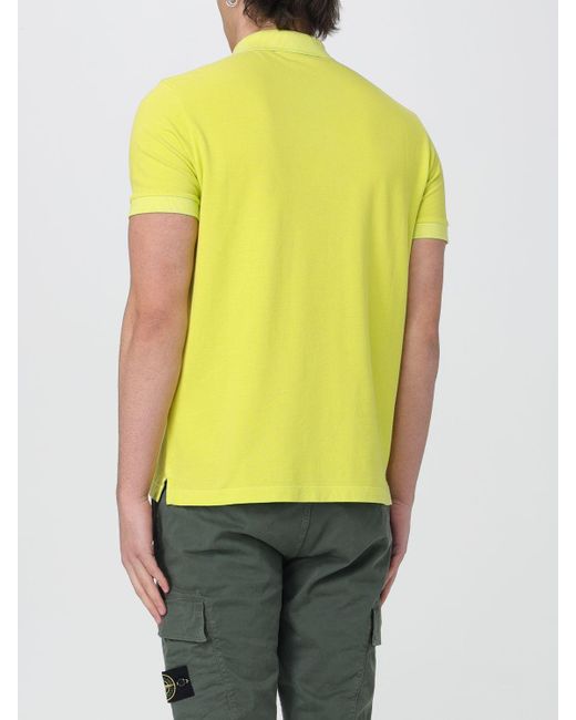 Stone Island Yellow Polo Shirt for men