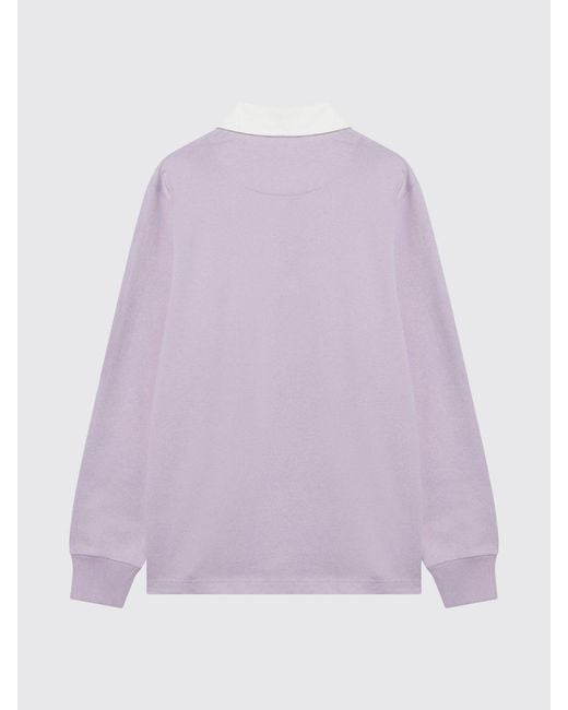 J.W. Anderson White Long-Sleeve Cotton Polo Shirt With Slogan Print