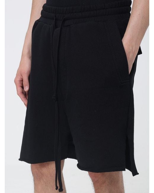 Thom Krom Black Cotton Jogging Shorts for men