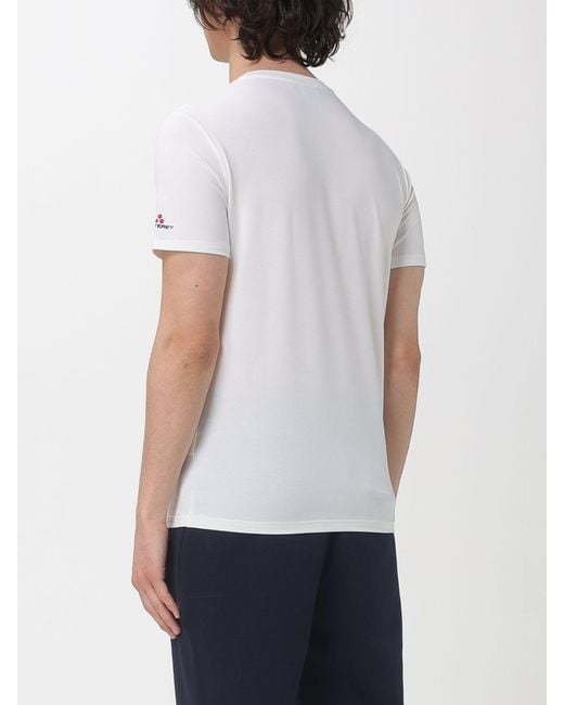 Peuterey White Cotton Blend Basic T-Shirt for men
