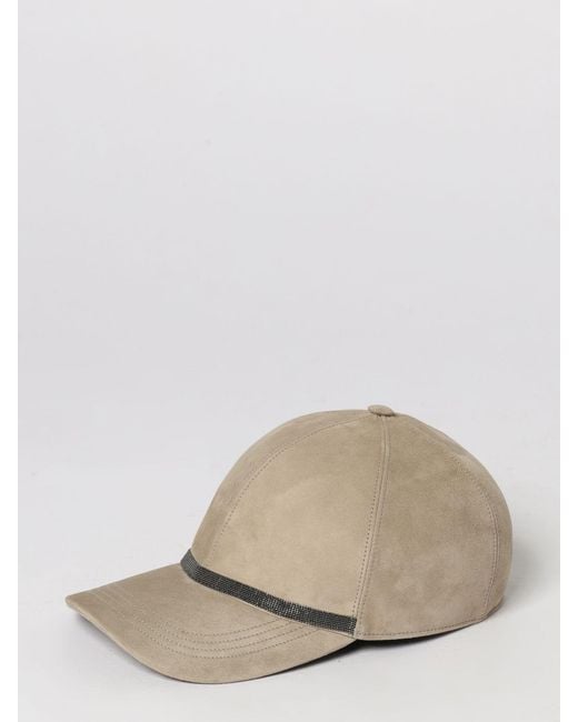Brunello Cucinelli Natural Suede Baseball Cap