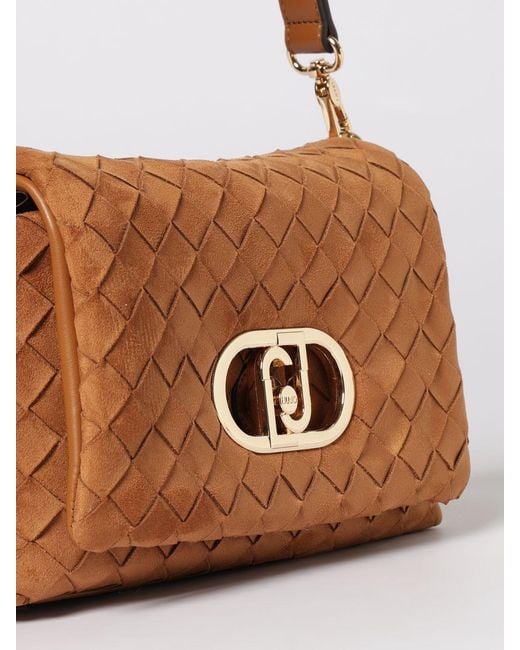 Liu Jo White Woven Faux Leather Lapuffy Bag