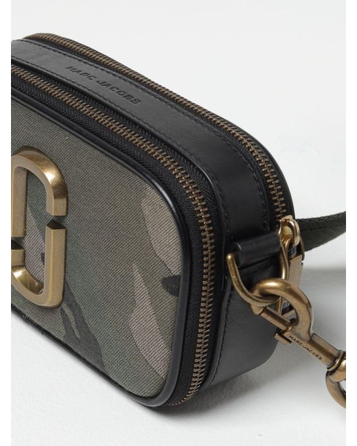 Borsa The Snapshot in canvas camouflage e pelle di Marc Jacobs in Gray