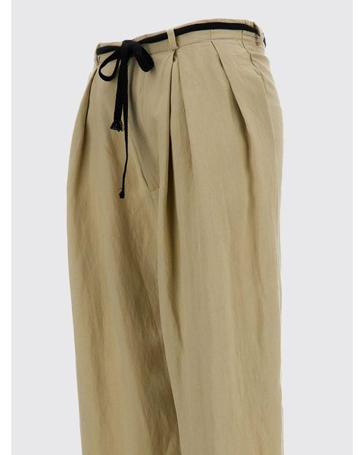 Barena Natural Wide-Leg Linen Blend Trousers