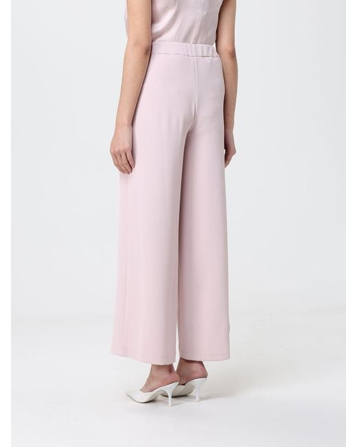 Hanita Pink Jersey Trousers With Draped Panel