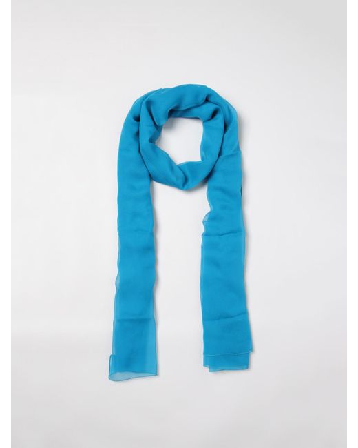 Alberta Ferretti Blue Silk Chiffon Stole