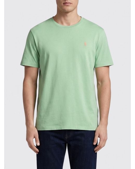 Polo Ralph Lauren Green Pony Logo Cotton T-Shirt for men