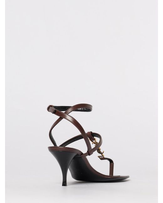 Saint Laurent White Leather Sandal
