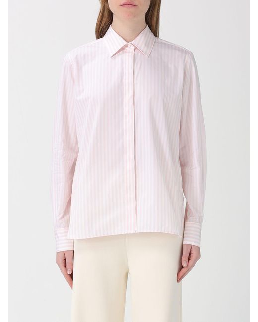 Max Mara Pink Striped Cotton Shirt