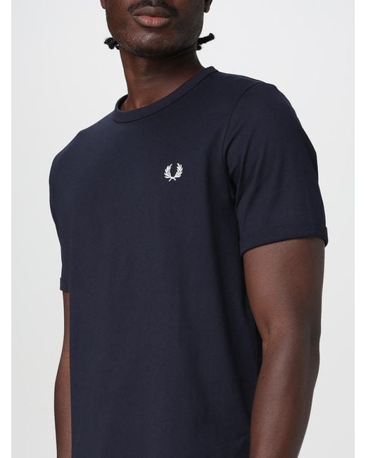 T-Shirt Basic di Fred Perry in Blue da Uomo