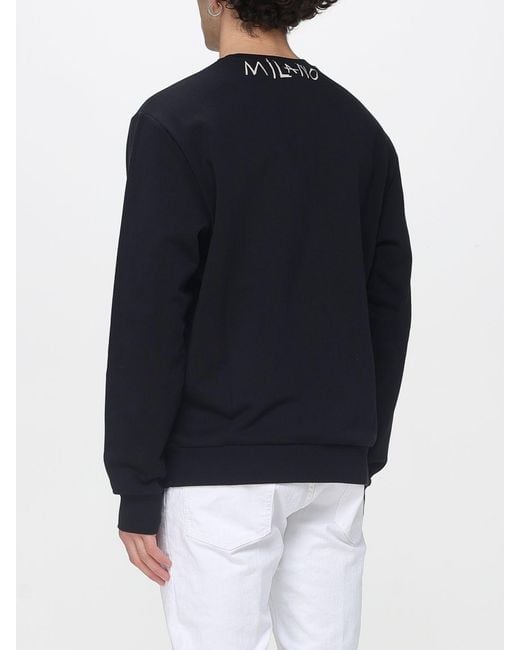 Just Cavalli Blue Cotton Crew Neck Sweatshirt for men