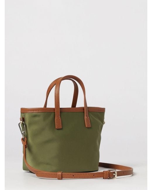 Mc2 Saint Barth Green Nylon Bag With Embroidered Logo