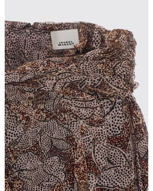 Isabel Marant Natural Camia Printed Cotton Skirt