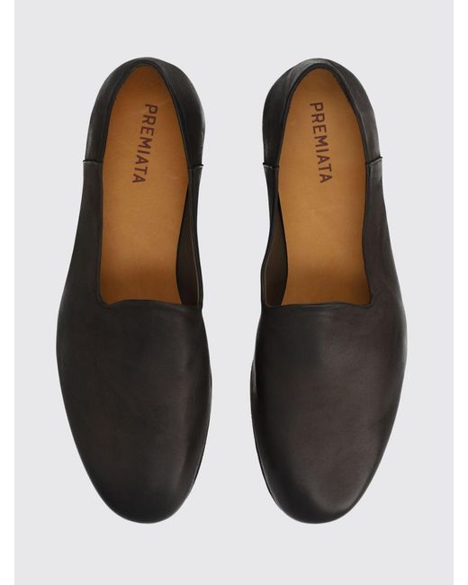 Premiata Gray Aged Calf Leather Penny Loafers for men