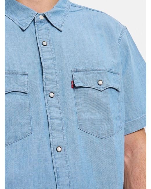 Levi's Blue Short Sleeves Relaxed Fit Western for men