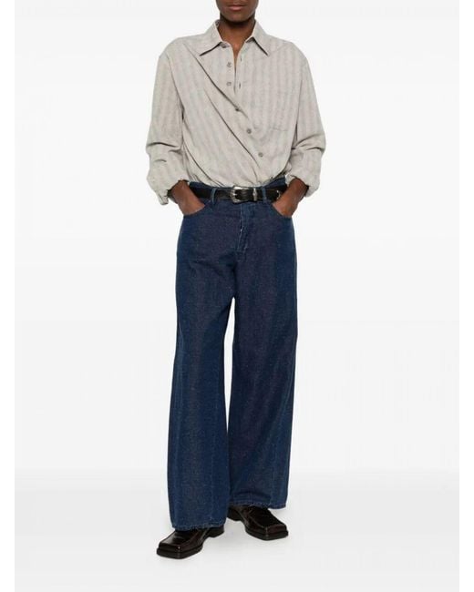 sunflower Blue Denim Wide-Leg Jeans for men