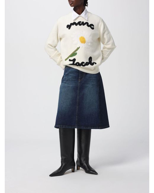 Marc Jacobs Natural Virgin Wool Sweater With Flower