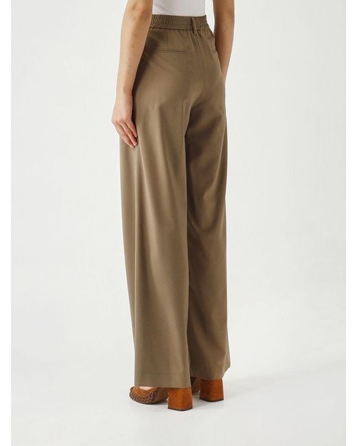 PT Torino Natural Virgin Wool Palazzo Trousers
