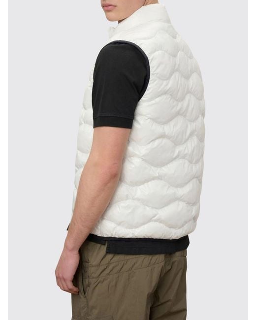 Blauer White Padded Nylon Vest for men